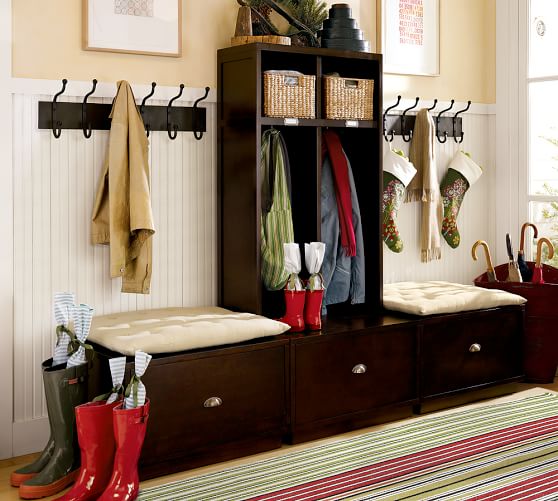 Brady 4Piece Double Bench Entryway System Pottery Barn