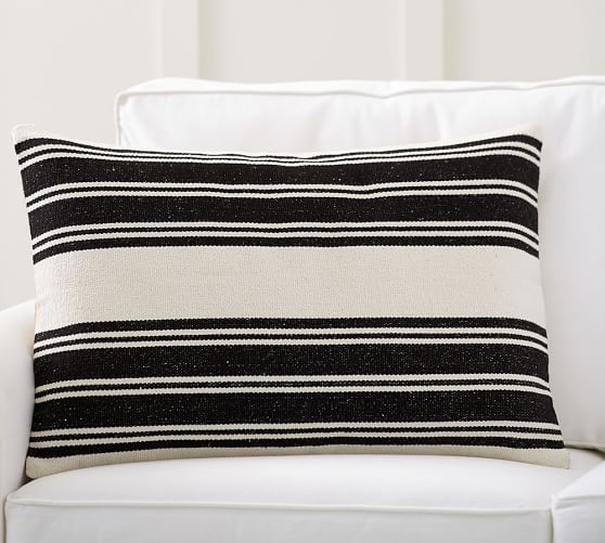 pottery barn black pillows