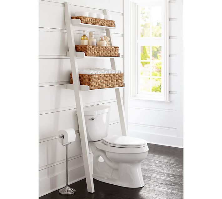 Ainsley Over the Toilet Ladder with Baskets | Pottery Barn