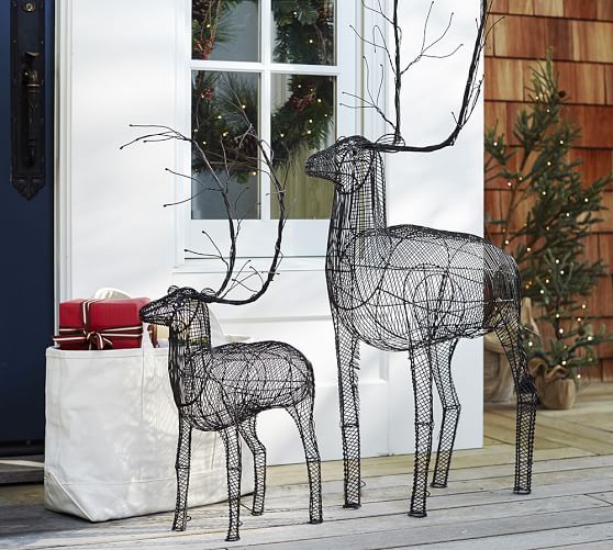 outdoor metal deer