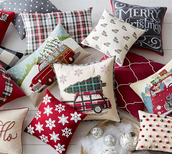 Merry Christmas Decorative Pillow Cover 