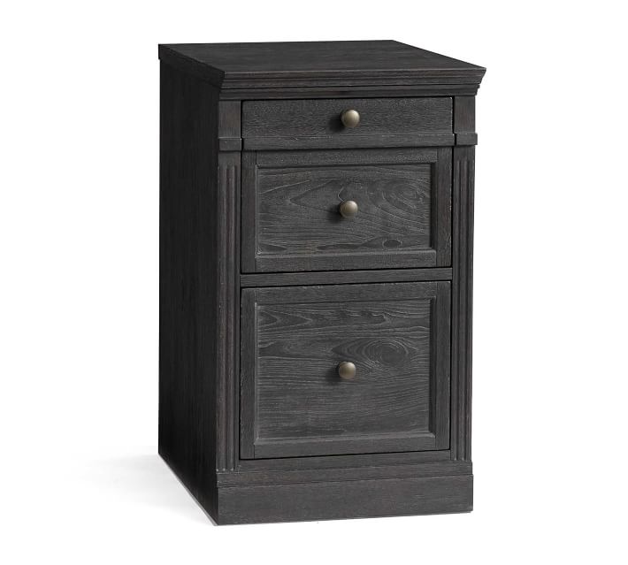 Charcoal Livingston Single 2 Drawer Filing Cabinet Pottery Barn