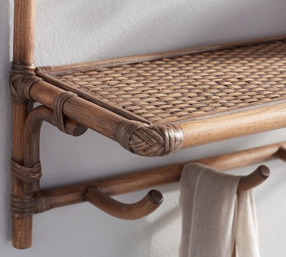 Rattan Wall Mount Shelves Pottery Barn - Rattan Wall Shelf With Hooks Rattan Wall Mount Shelves Pottery Barn - Rattan Wall Shelf With Hooks