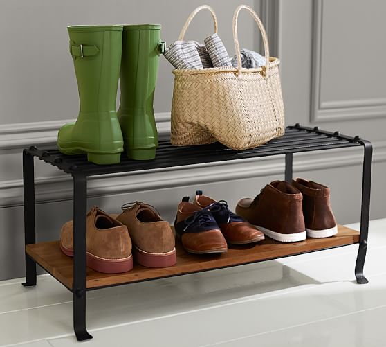 Blacksmith Iron Shoe Storage Rack Pottery Barn