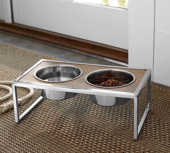 large dog dish stand