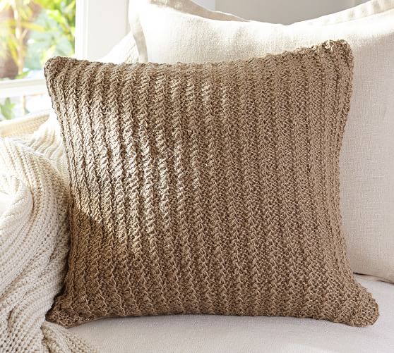 jute outdoor pillow