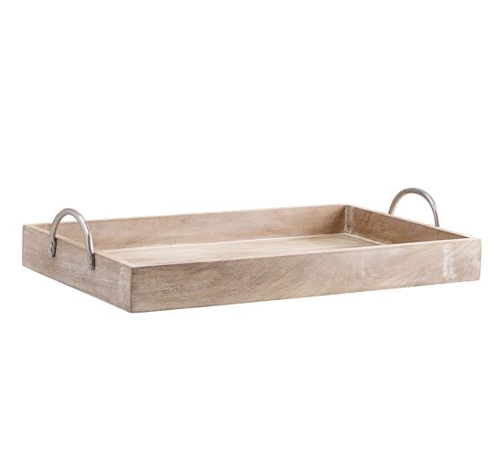 rectangular wooden tray