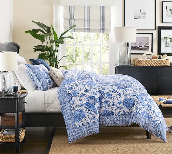 Marianna Reversible Pillow Sham Pottery Barn - Pottery Barn Blue White Bedding Marianna Reversible Pillow Sham Pottery Barn - Pottery Barn Blue White Bedding
