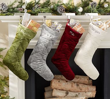 pottery barn quilted stocking