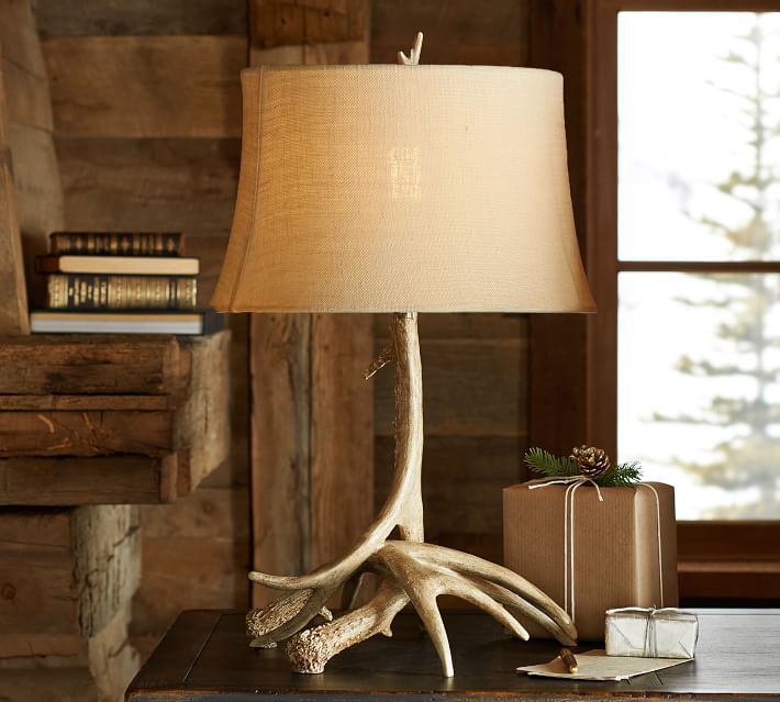 next antler table lamp