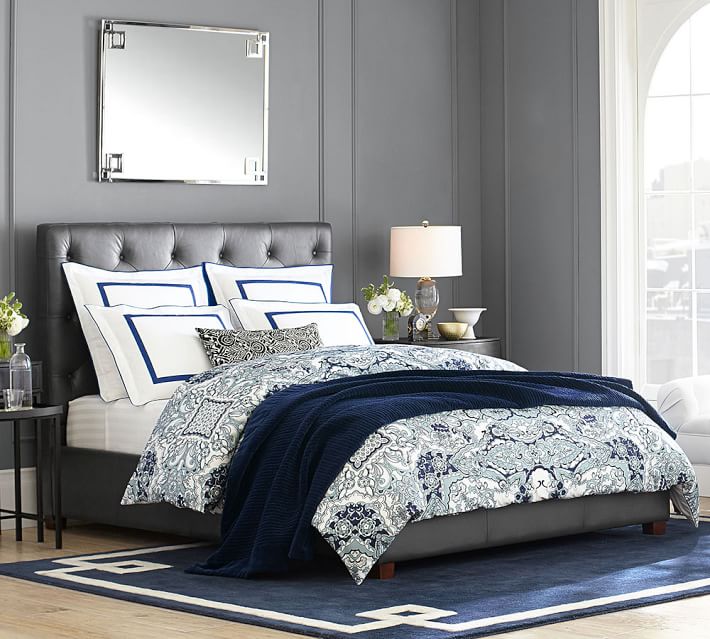 Maria Organic Patterned Duvet Cover Sham Pottery Barn - Pottery Barn Blue White Bedding Maria Organic Patterned Duvet Cover Sham Pottery Barn - Pottery Barn Blue White Bedding