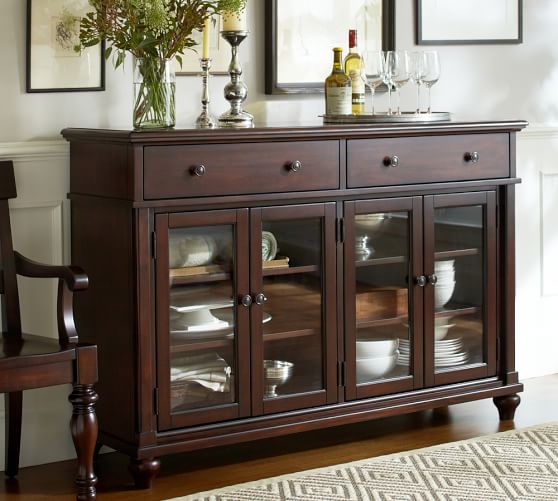 Lawton 61 Glass Door Buffet Pottery Barn - Buffet With Glass Doors Lawton 61 Glass Door Buffet Pottery Barn - Buffet With Glass Doors