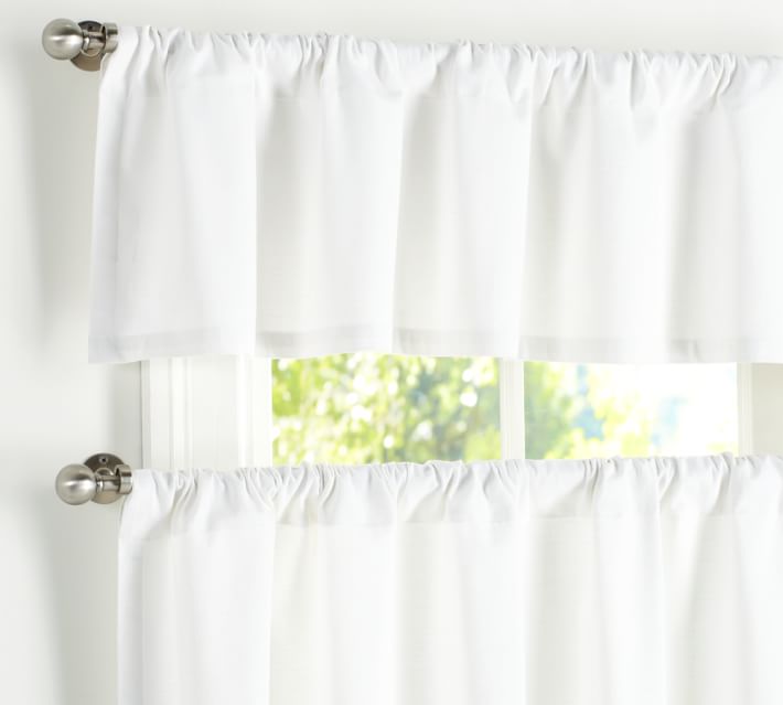 Textured Cotton Cafe Curtain Pottery Barn