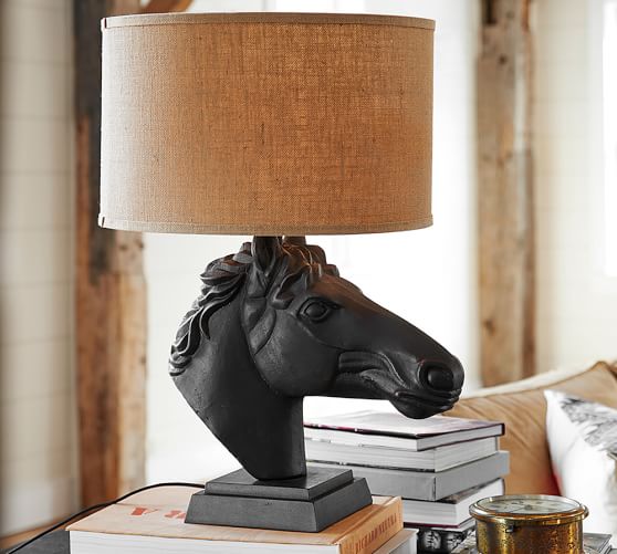 horse head table lamp