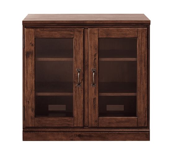 Printer S 32 Glass Door Cabinet Tuscan Chestnut Pottery Barn