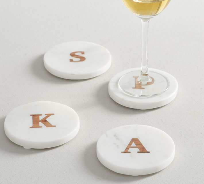 initial drink coasters