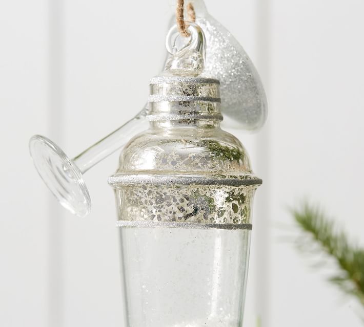Martini Glass and Shaker Ornament Pottery Barn