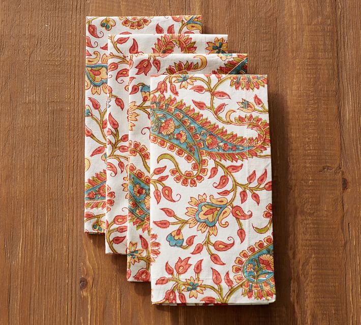 Paisley Block Print Napkins