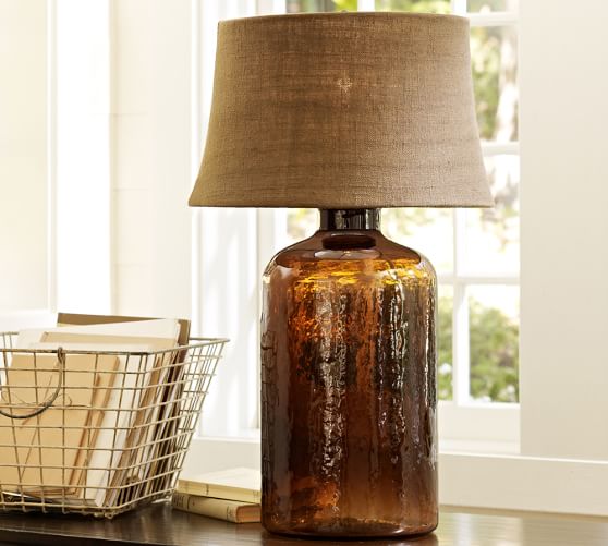 pottery barn glass table lamps