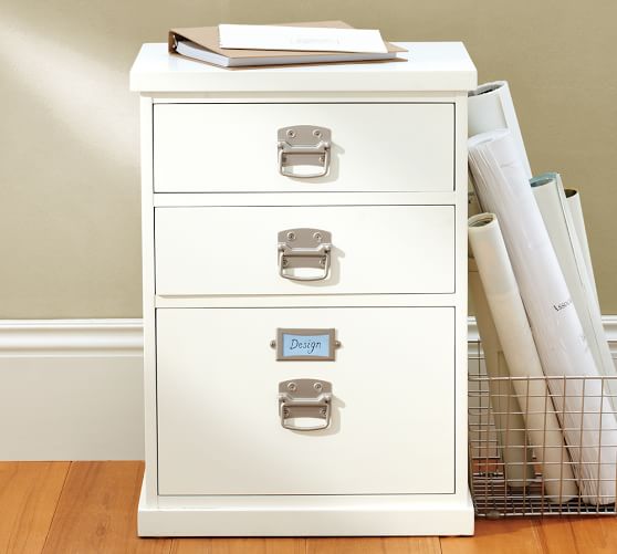 Bedford 3 Drawer Filing Cabinet Pottery Barn