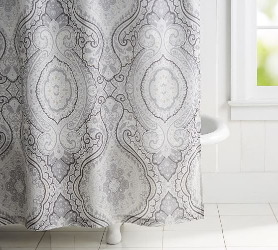 Beale Paisley Organic Shower Curtain Pottery Barn