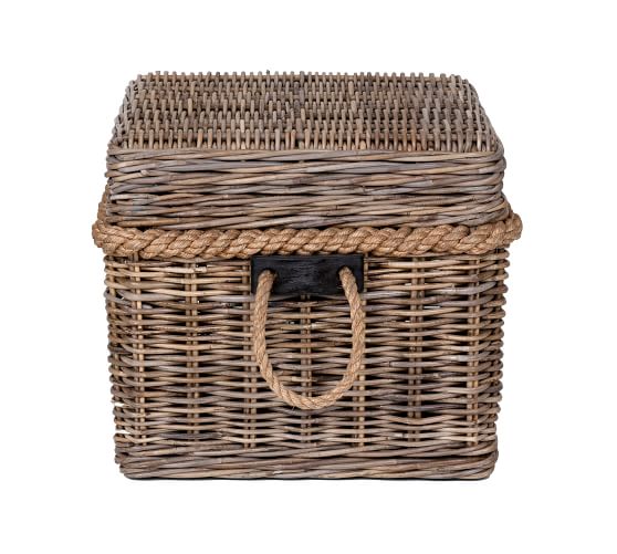 wicker storage cubes