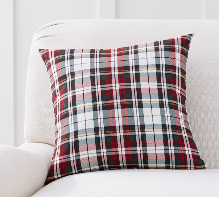 pottery barn plaid pillow