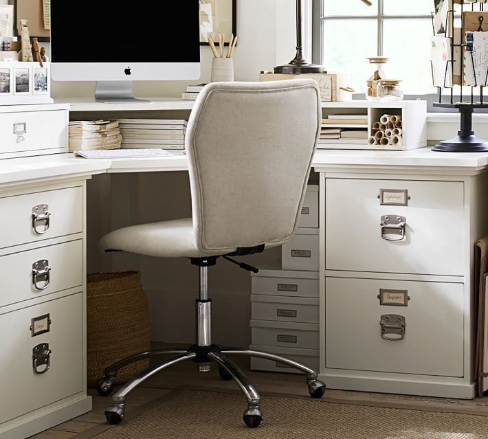 Bedford Corner Desk with Drawers Pottery Barn