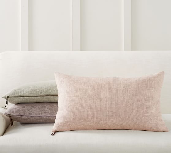 Belgian Linen Lumbar Pillow Cover Pottery Barn