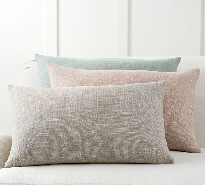 Belgian Linen Lumbar Pillow Cover Pottery Barn