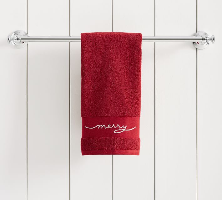 red hand towels