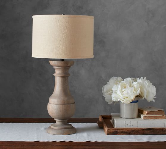 light wood table lamp