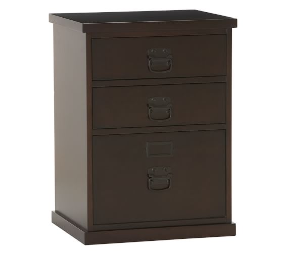 Brown 3 Drawer Filing Cabinet Pottery Barn