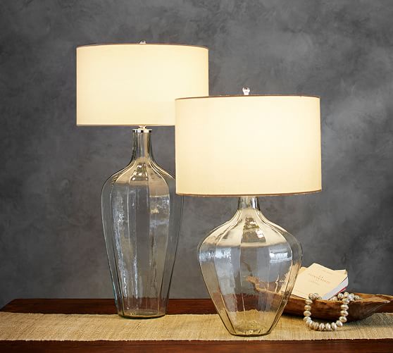 pottery barn glass table lamp