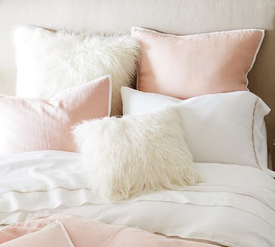 faux fur bed pillows