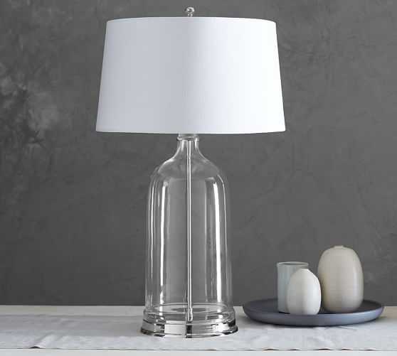 pottery barn glass table lamp