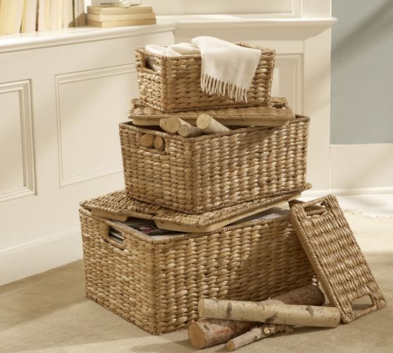 pottery barn baby baskets