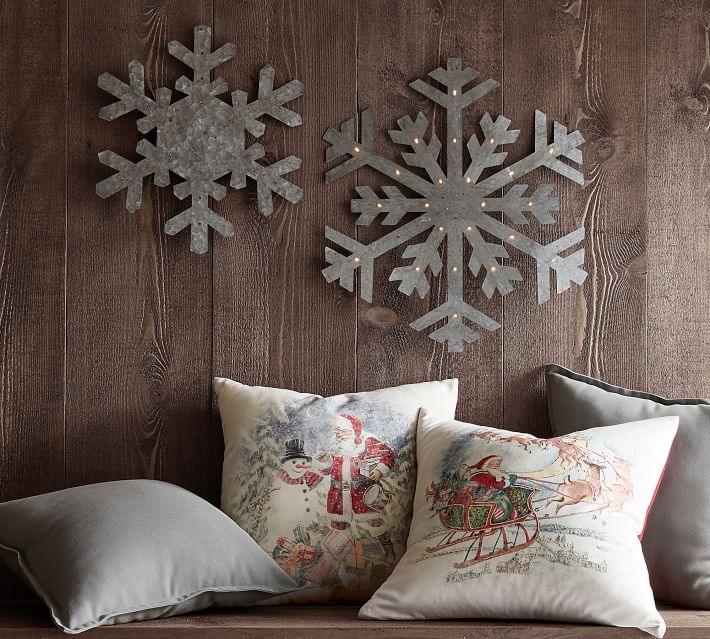 Galvanized Snowflakes Pottery Barn