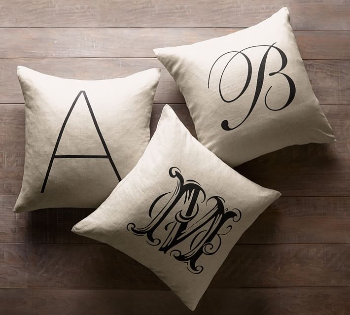 Personalized Alphabet Decorative Pillow Cover Pottery Barn