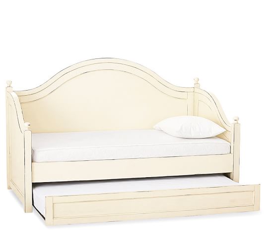 pottery barn white trundle bed
