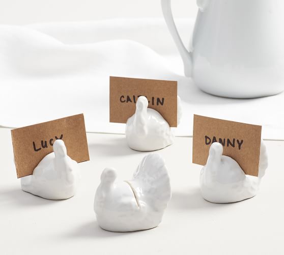 place cards and holders