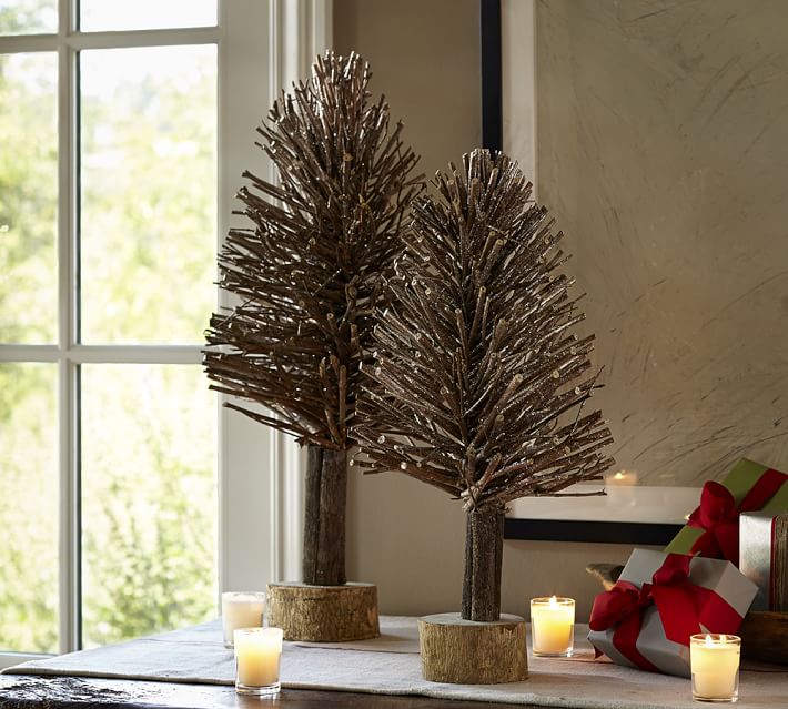 Gold Twig Trees Decorative Objects Pottery Barn