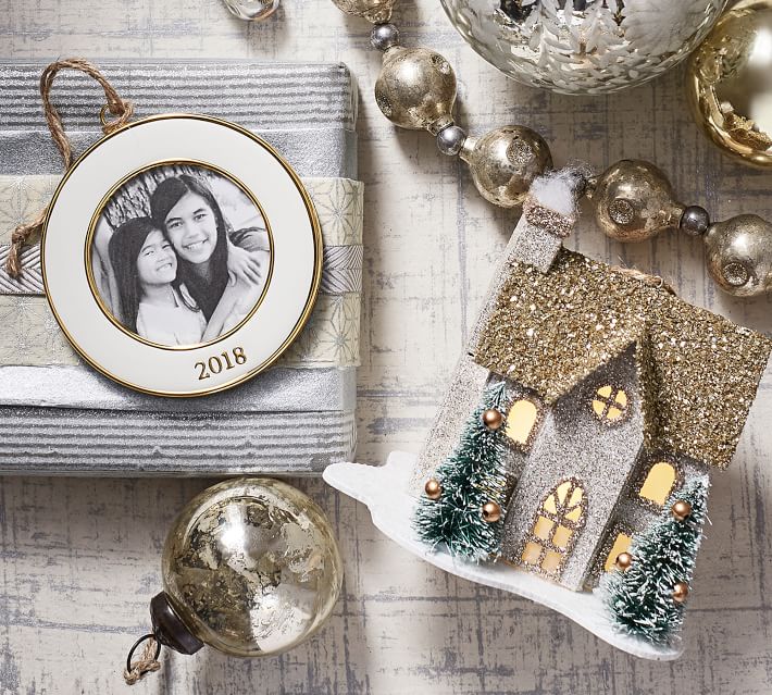 Download Dated Enamel Frame Christmas Ornaments | Pottery Barn