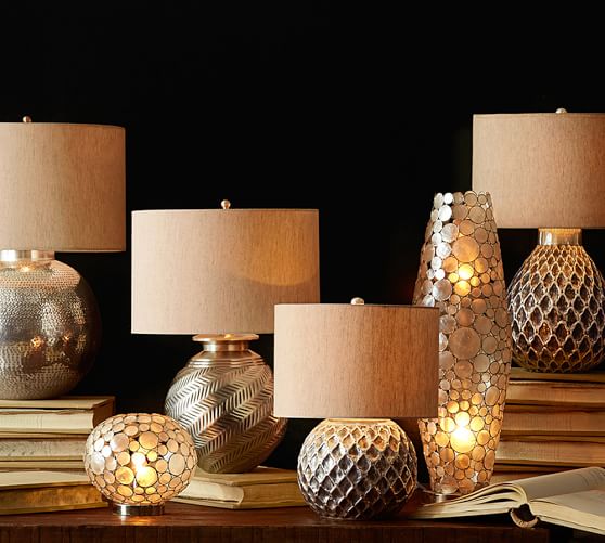 hammered metal table lamps