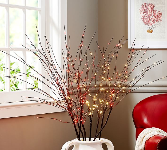 LED Firework Branch - White | Pottery Barn LED Firework Branch - White
