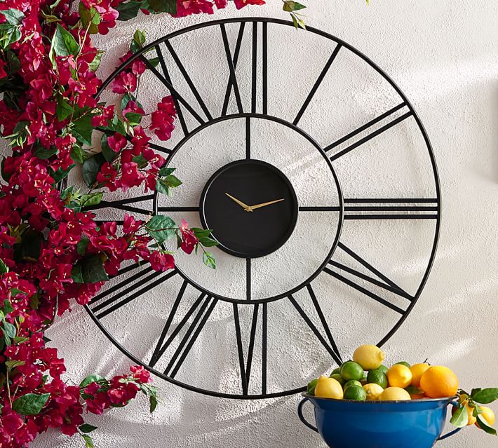 Roman Numeral Outdoor Clock Pottery Barn