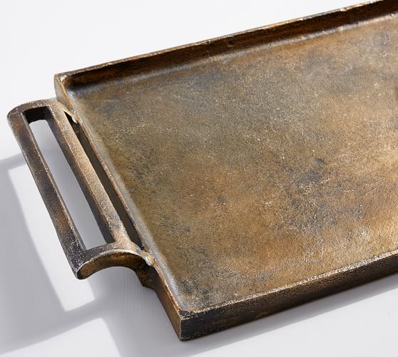 Long Metal Decorative Tray Pottery Barn