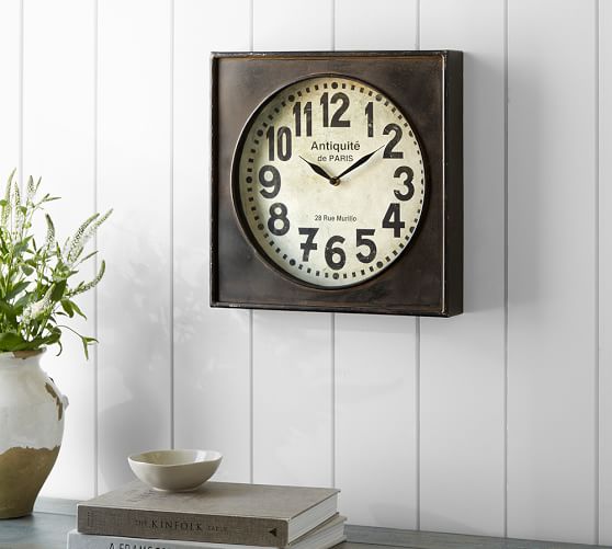 Bronze Wall Clock Pottery Barn