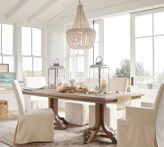 beaded chandelier dining room