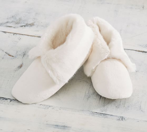 booties with faux fur